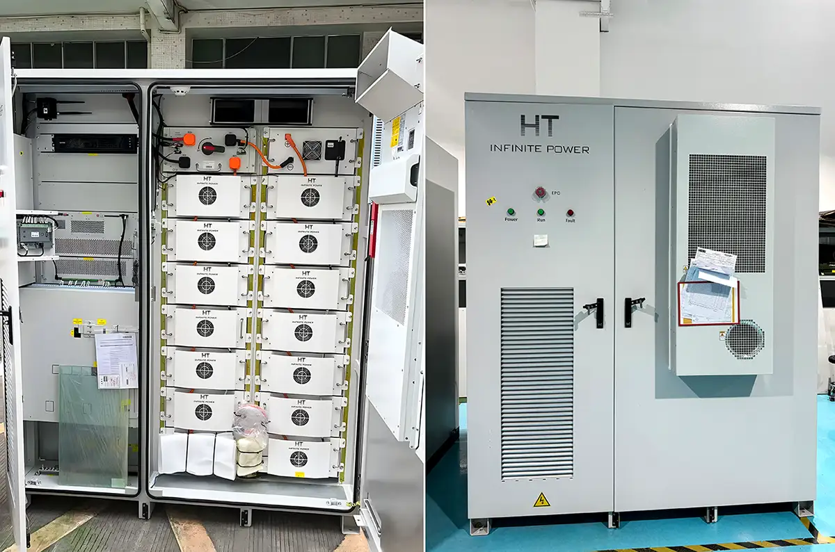 Projets d’alimentation énergétique par stockage d’énergie extérieur de HT Infinitepower